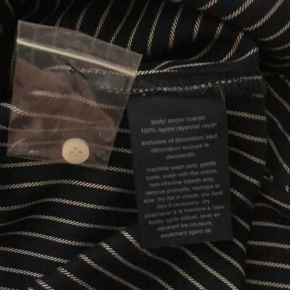 NWOT blue and white stripe button down. - Picture 6 of 6